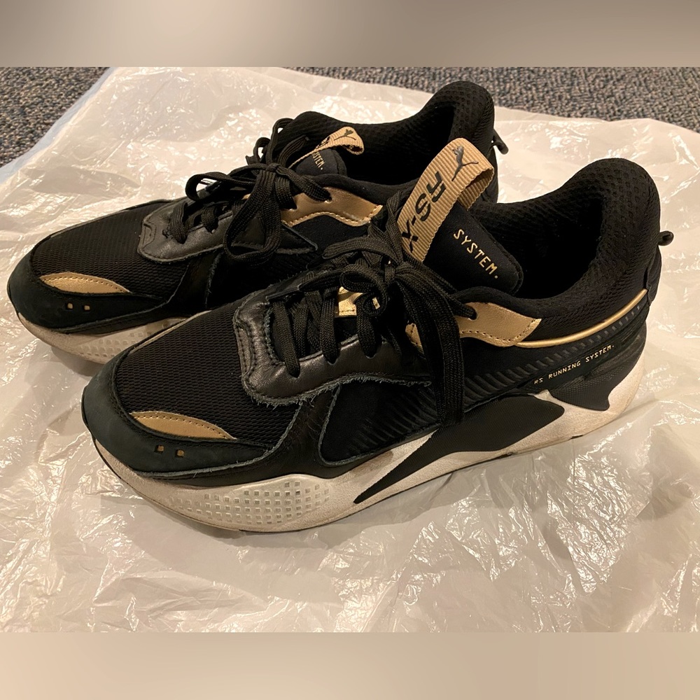 PUMA RS-X Trophy sneakers black Gold men's 9.5